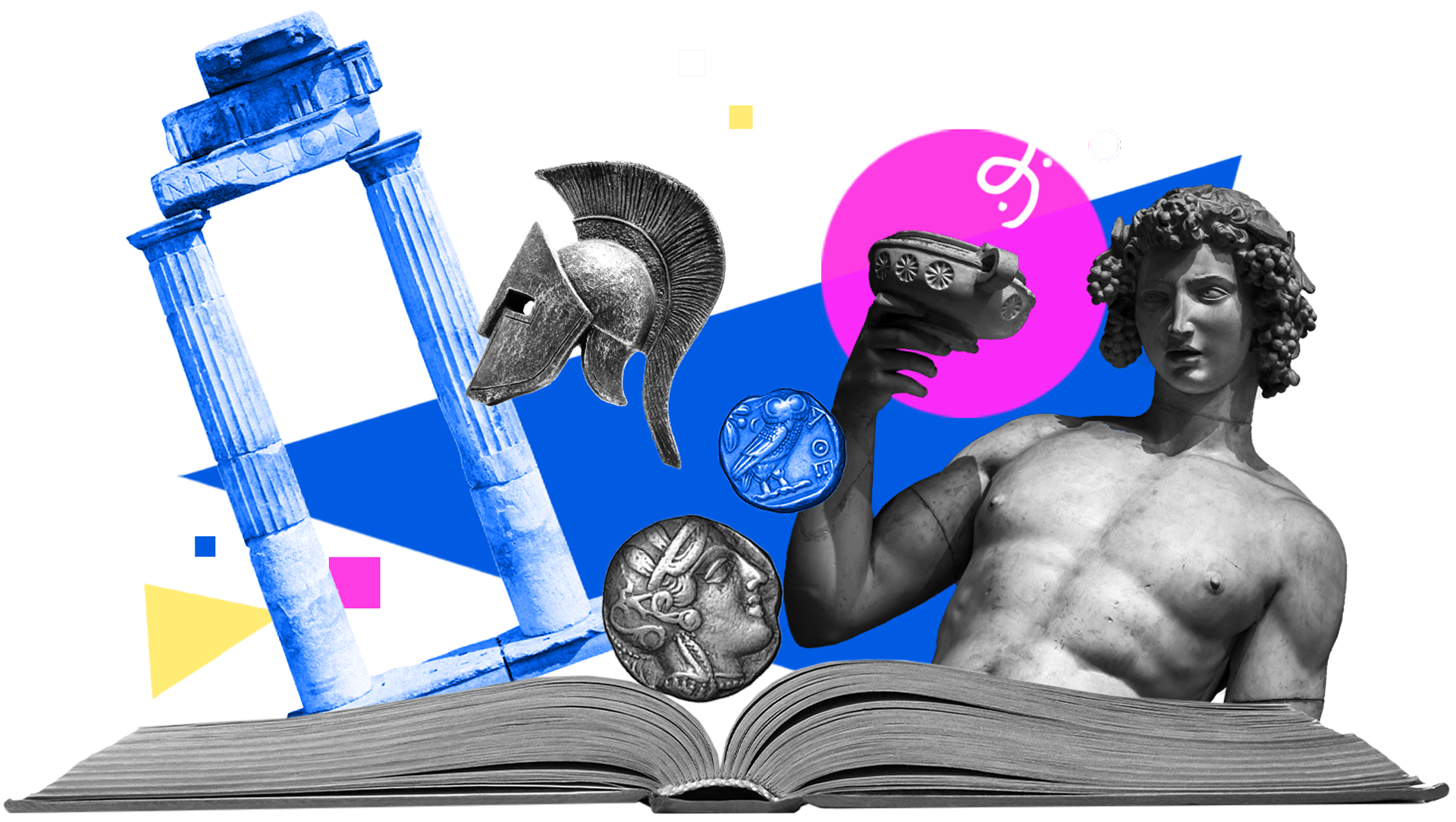 Collageanimationen für die junge Akademie Buch Epoche Griechenland