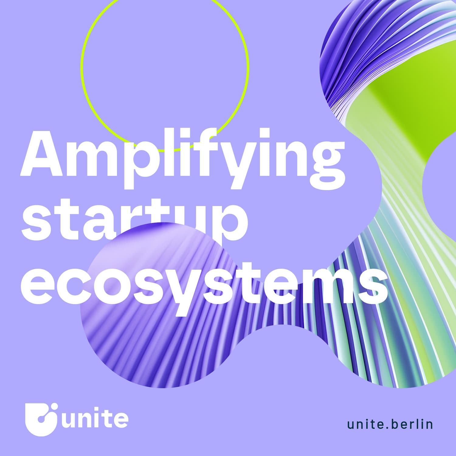 Linkedin-Post-Design im Unite-CI mit lila Hintergrund und Keyvisual