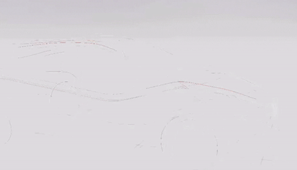 GIF-Animation zum Insight über Ladeanimationen in der Webentwicklung: 3D-Animation einer Skizze, die ein Auto wird