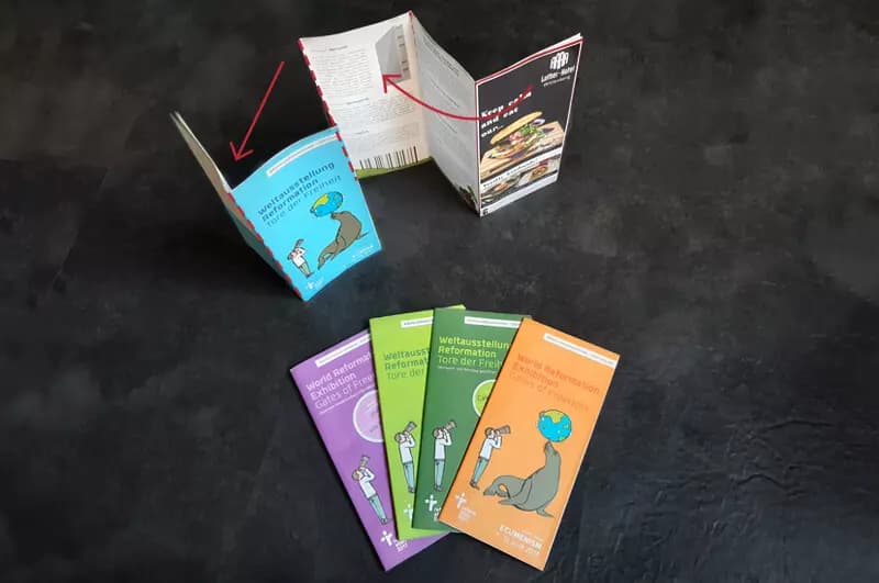 Beispiele Flyer mit Doppelparallelfalz_Glossar