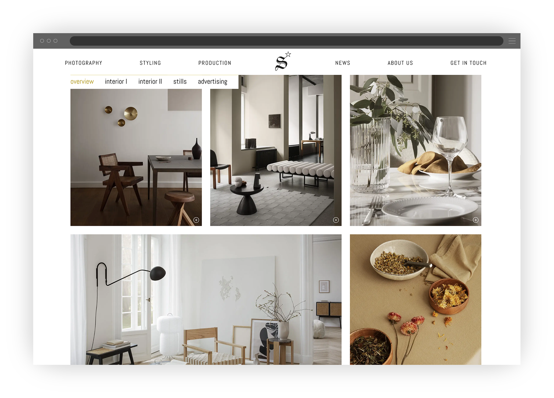 Grafik mit Stillstars-Website Artist-Portfolio
