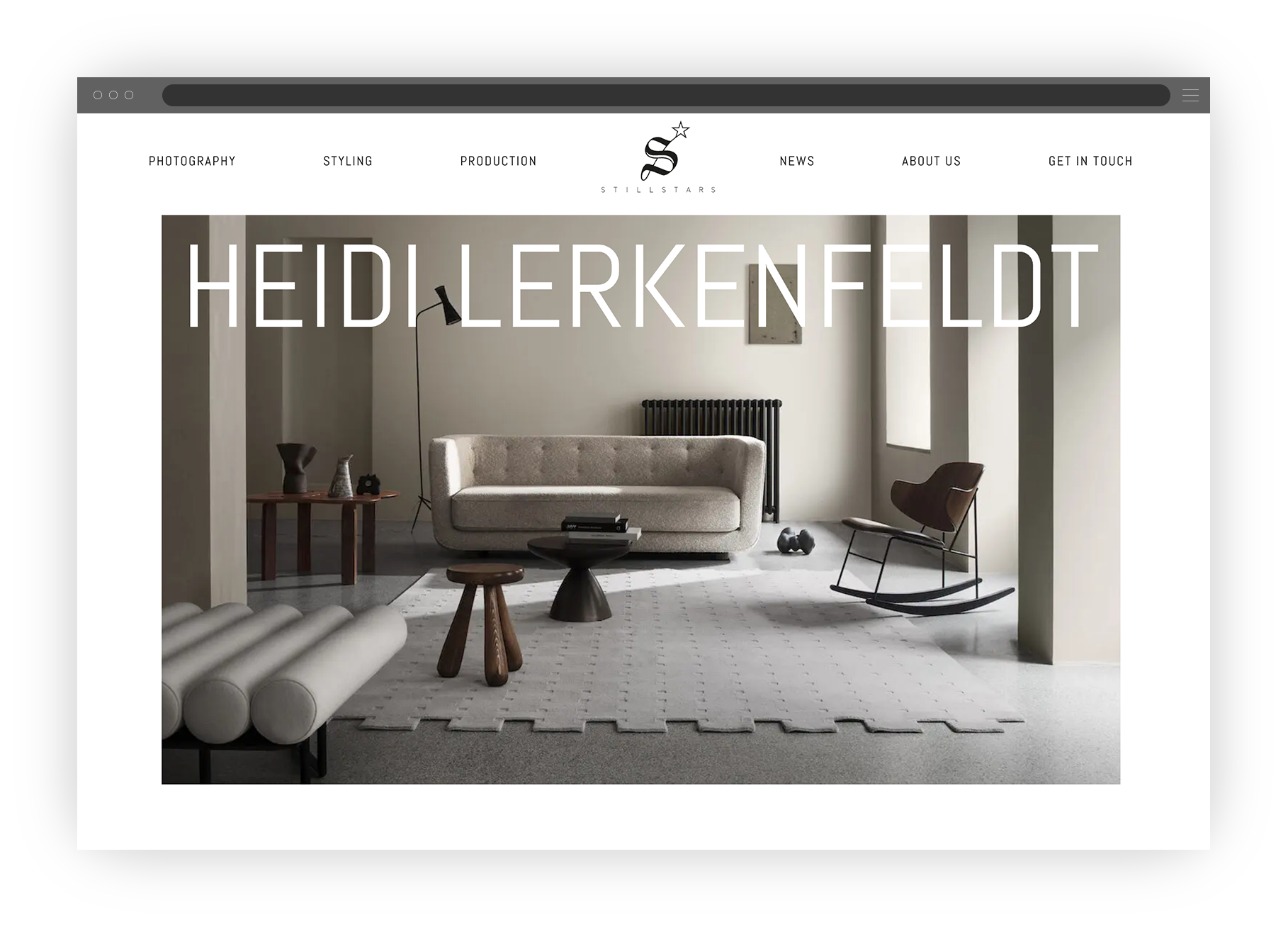 Grafik mit Stillstars-Website