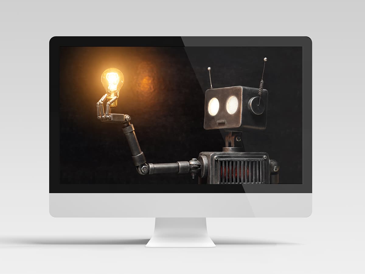 Screen mit Ki-basierter Illustration