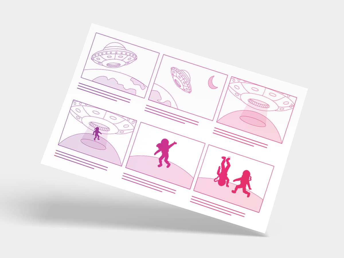 Illustration zum Thema Storyboard