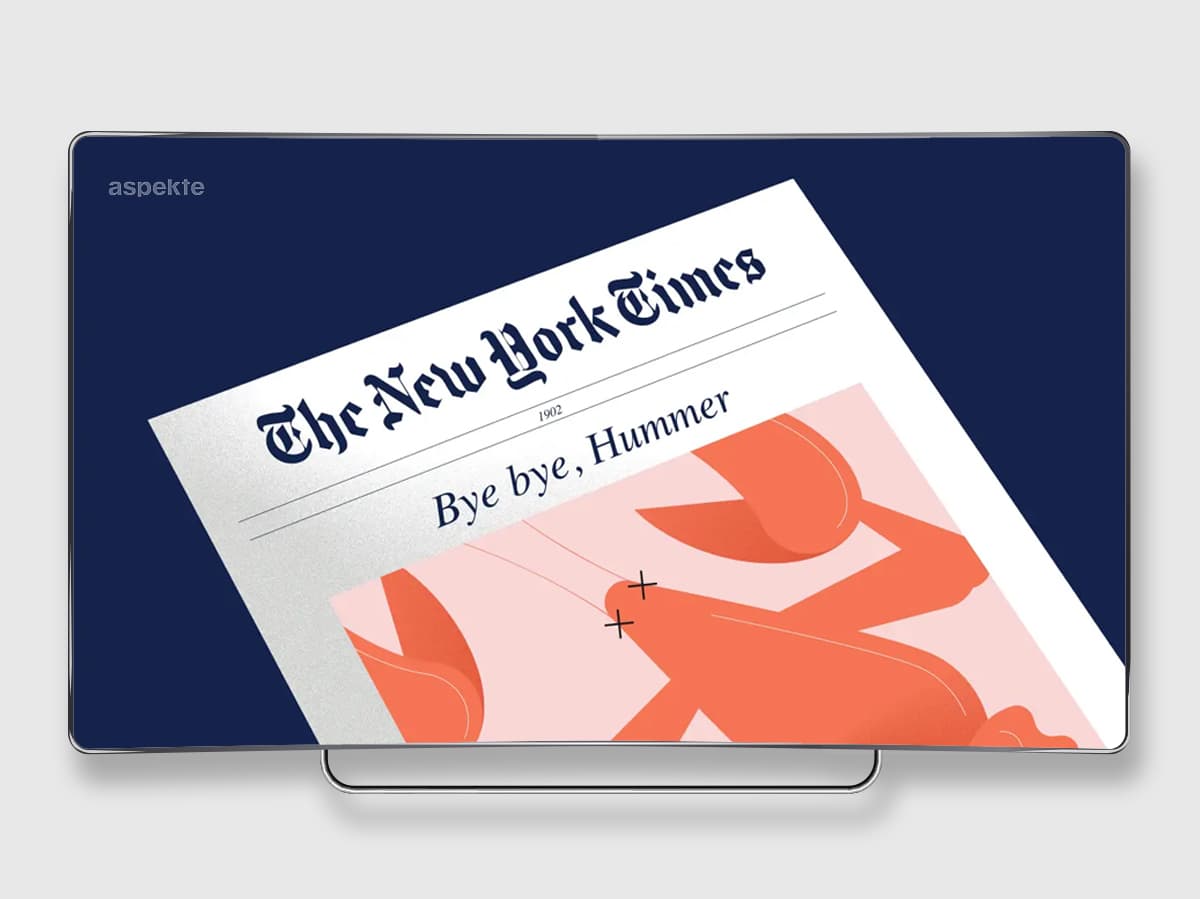 TV-Screen mit Illustration in einem TV-Beitrag