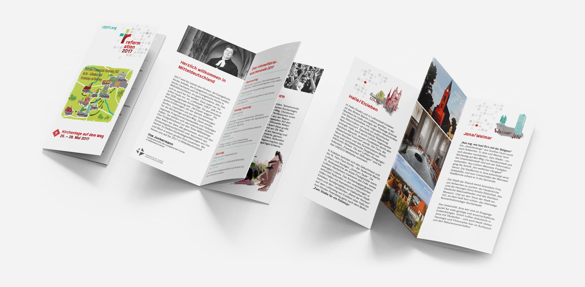 Kirchentage auf dem Weg Zick-Zack-Flyer, Reformationssommer 2017, Reformationstag