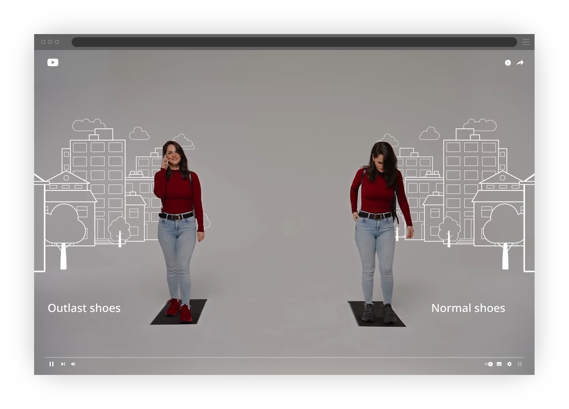 Mockup eines Live Action Videos mit Illustrationen.